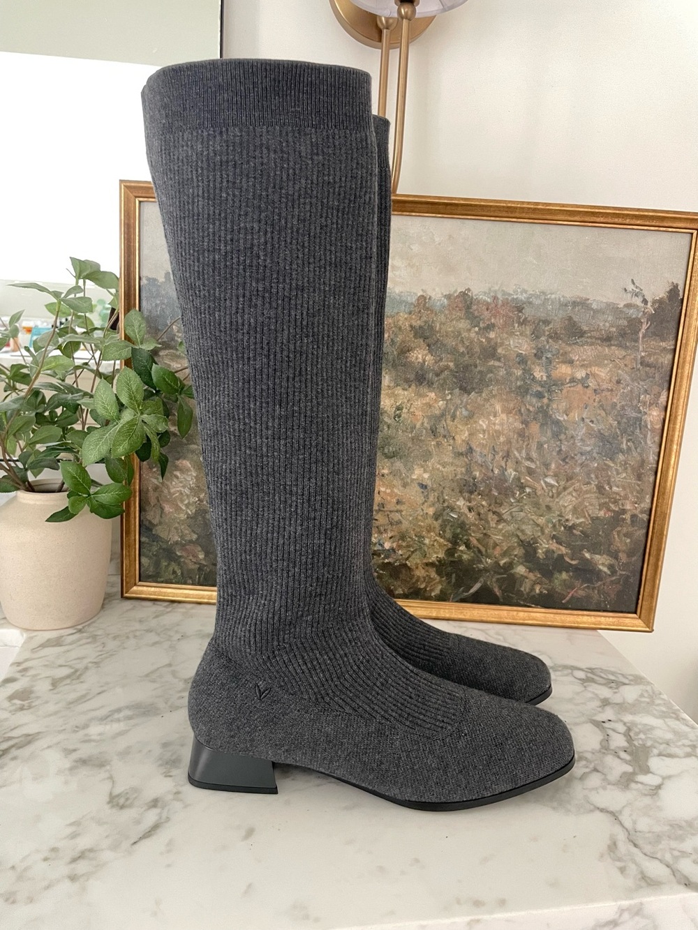 Vivaia Tara Boots Knee High Wool Rich Gray Size 11